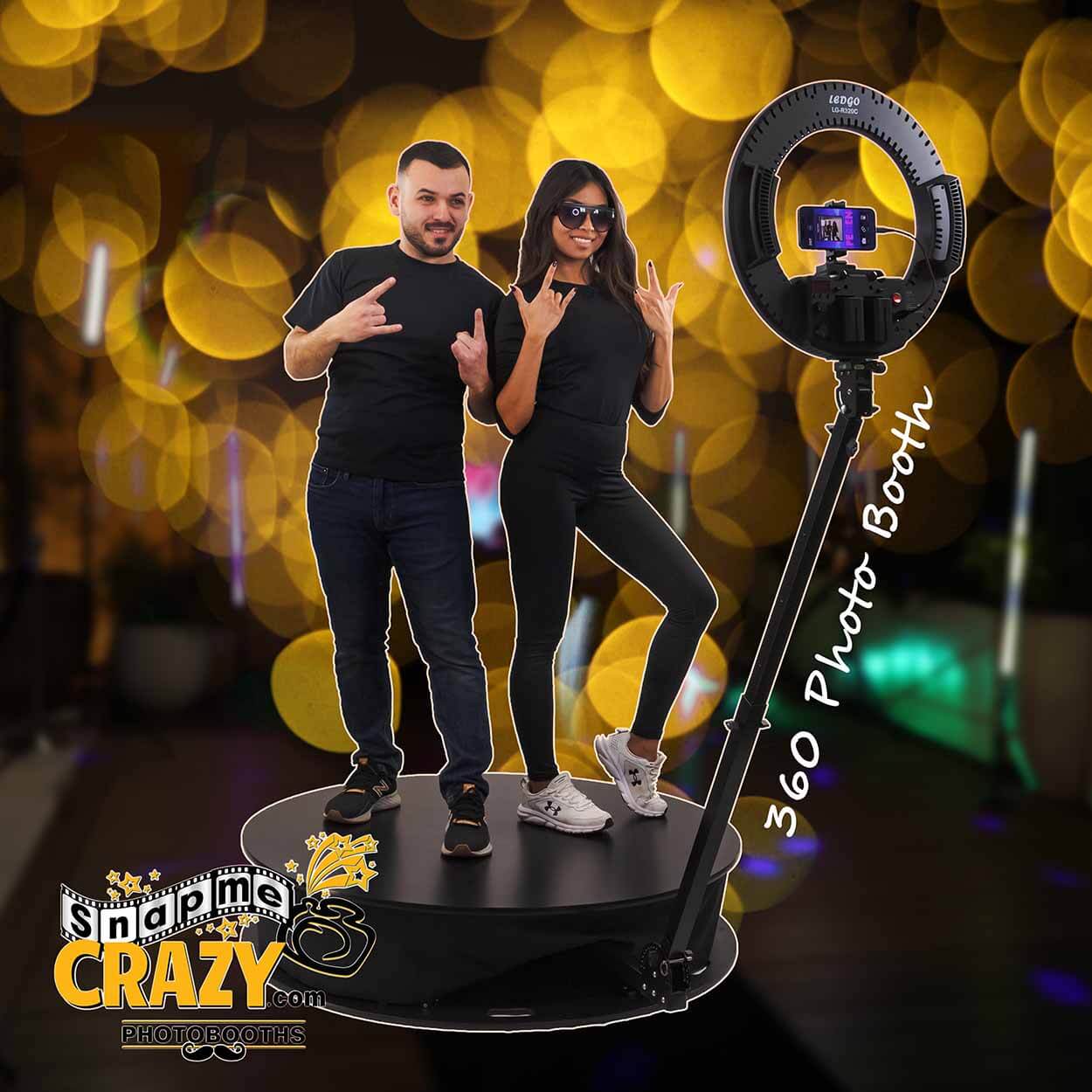 Party people on our 360 photo booth at an evert in Oklahoma City, OK Oklahoma.