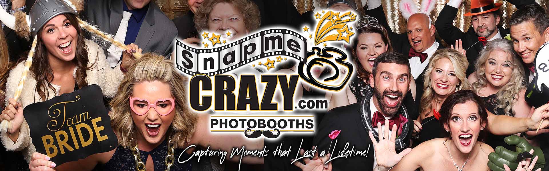 Snap Me Crazy Photo Booths offers photo booths for your wedding, event or party! Crazy props, slideshow, online gallery, social media uploads, scrapbook, gifs, animations, and more.